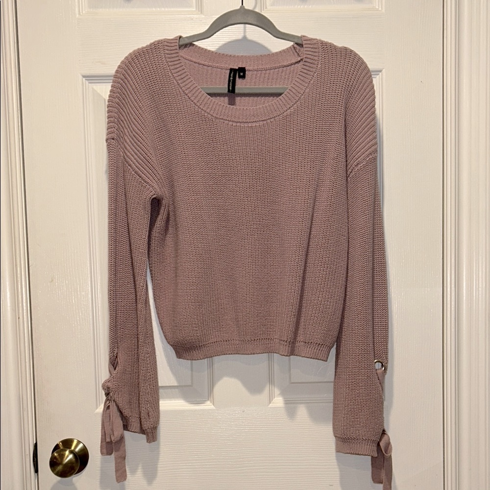 Women's Mauve Sweater with fancy sleeves